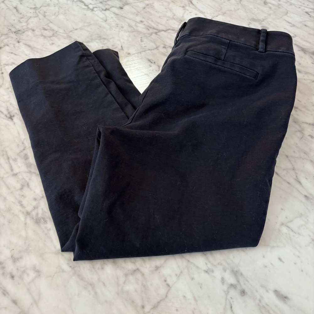 LOFT Black Cropped Career Pants Women Size 6 Work Dress Business Casual